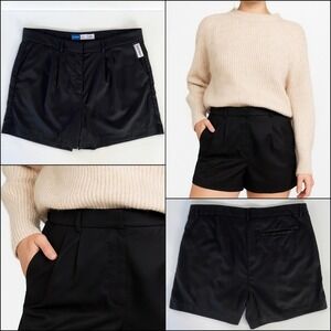 NWT High-Rise Tailored Trouser Shorts XL Pleated Minimalist Preppy Dark Academia